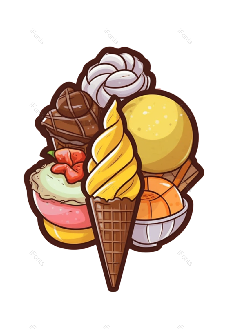 元素图片,幸福元素,插画PNG,水果免抠素材